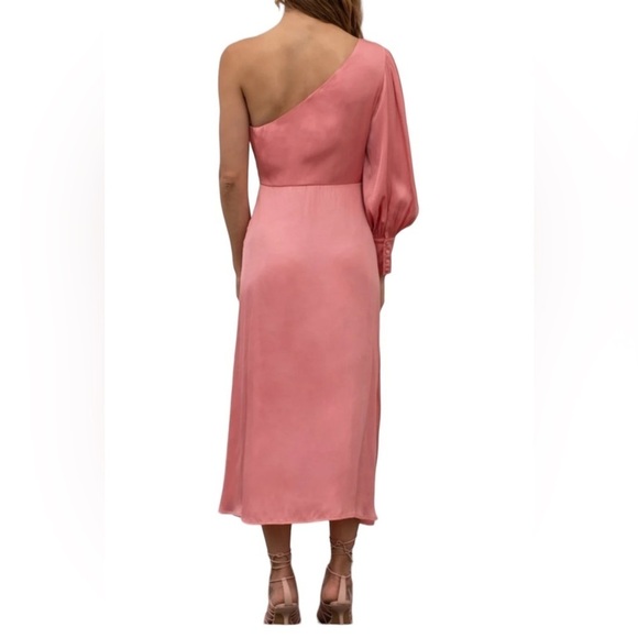 Moon River One Shoulder Cut Out Flirty Anthropologie MIDI Dress Medium - Picture 2 of 9